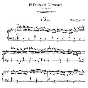 15 Etudes de Vortuosite Op.72 钢琴谱 莫里兹 莫什科夫斯基