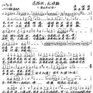 花棉袄,红旗飘_歌谱投稿_词曲:李斌 张艺军