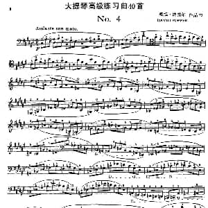 大提琴高级练习曲40首 No.4 戴维 波帕尔