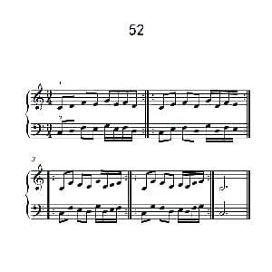 均匀性和灵活性的练习 52 钢琴谱