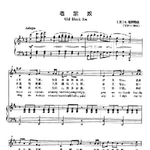 老黑奴 美国 _外国歌谱_词曲: 美 S.福斯特