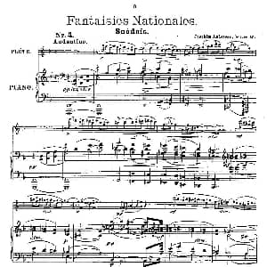 长笛曲谱 | Fantaisies nationales. Op. 59, 4 长笛 钢琴伴奏 Andersen 安德森