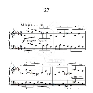 练习曲 27 钢琴谱