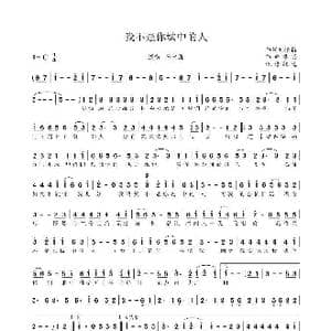 我不是 你城中的人_歌谱投稿_词曲:刘艳梅 李 想