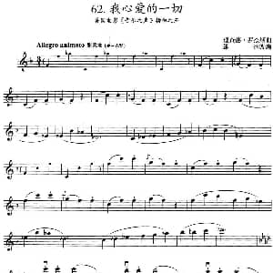 小提琴谱 | 我心爱的一切 美国电影 音乐之声 插曲之五 理查德 罗杰斯曲 雄达改编