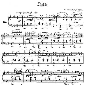 valse Op.70, No.2 钢琴谱 肖邦
