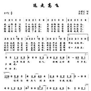 远走高飞_歌谱投稿_词曲:王耀光 金志文