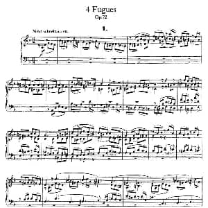 Four Fugues Op 72 钢琴谱 罗伯特 舒曼
