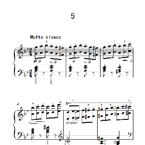 车尔尼钢琴八度练习曲 553 钢琴谱