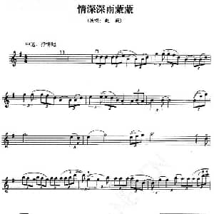 小提琴谱 | 情深深雨蒙蒙