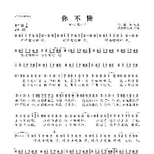 你不懂_歌曲简谱_词曲:冯晓荣 冯晓荣