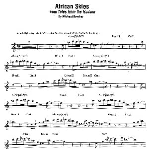 萨克斯谱 | African Skies 第二首