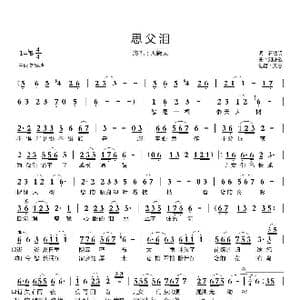 思父泪_歌曲简谱_词曲:石幼明 刘亦敏
