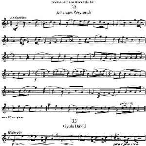 长笛曲谱 | 斯勒新老风格长笛练习重奏曲 第一部分 NO.32 NO.35 Siegfried Thiele S. 斯勒