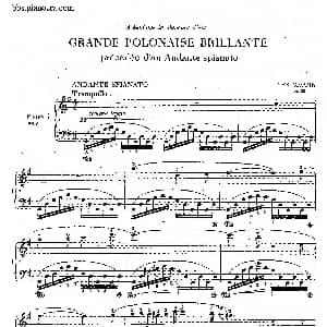 Grande Polonaise Brilliante Preceded by an Andante Spianato Op.22 钢琴谱 肖邦 chopin