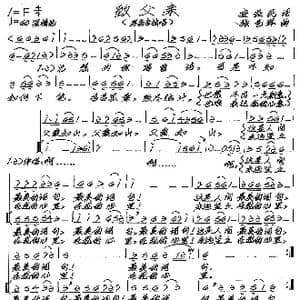 致父亲_歌谱投稿_词曲:安益民 张艺军