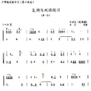 古筝谱 | 古筝练习 复调与双抹练习 改编自 无锡景 高雁改编