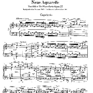 Neue Aquarelle Op.57 钢琴谱 尼尔斯 威廉 加德 Niels Wilhelm Gade