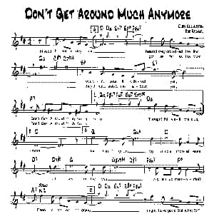 DON'T GET AROUND MUCH ANYMORE 降B爵士乐谱