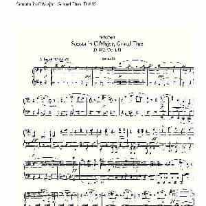 Sonata in C Major, Grand Duo D.812 钢琴谱