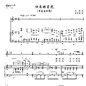 归来的星光_歌曲简谱_词曲:石靖 朱良镇