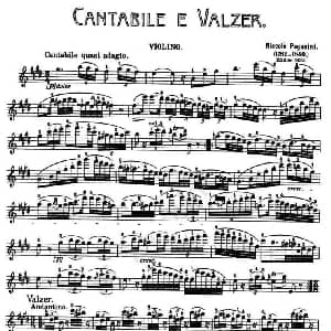 小提琴谱 | CANTABILE E VALZER