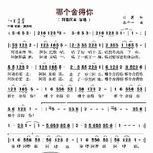 哪个舍得你_歌谱投稿_词曲:羽翼 张千一