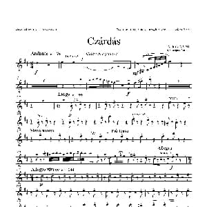 萨克斯谱 | Czardas 查尔达斯 15重奏 3支上低音萨克斯