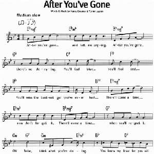 蓝调音乐:After You've Gone_外国歌谱