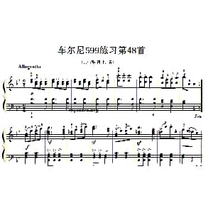 车尔尼599第48首曲谱及练习指导 钢琴谱