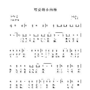 可爱的小白杨_歌曲简谱_词曲:杨春华 王莘