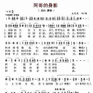 阿哥的身影_歌曲简谱_词曲:王元甫 王元甫