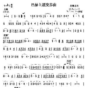 巴赫主题变奏曲_歌曲简谱_词曲: 科鲁菲尔