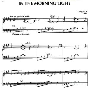 In the Morning Light 钢琴谱 美 雅尼 Yanni