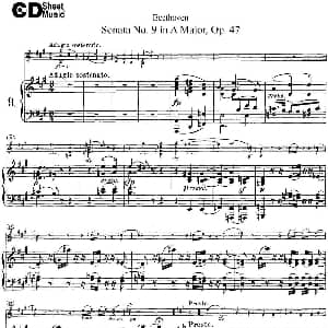 小提琴谱 | Violin Sonata No.9 in A Major Op.47 小提琴 钢琴伴奏