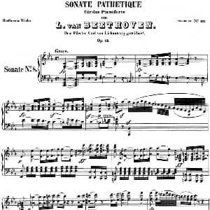 贝多芬钢琴奏鸣曲08 悲怆 C小调 Op.13 C minor 钢琴谱 贝多芬