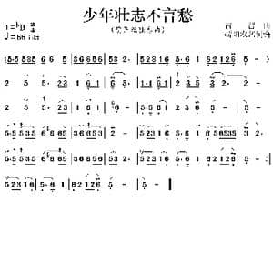 少年壮志不言愁_歌曲简谱_词曲: 雷蕾