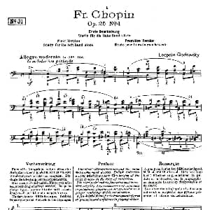 肖邦 练习曲 Fr.Chopin Op.25 No4 1 钢琴谱 Godowsky改编