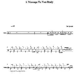 ​A Message To You Rudy 鼓谱