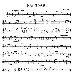 小提琴谱 | 叫我如何不想他 赵元任