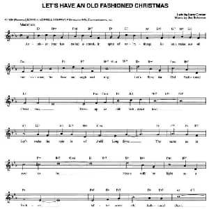 LET'S HAVE AN OLD FASHIONED CHRISTMAS_外国歌谱