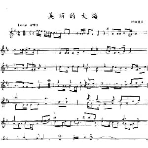 小提琴谱 | 美丽的大海 谷建芬