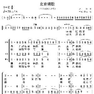 北京颂歌_歌曲简谱_词曲:洪源 田光 傅晶