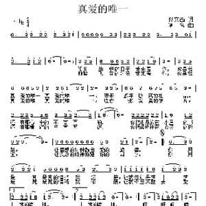 真爱的唯一_歌谱投稿_词曲:佟文西 复名