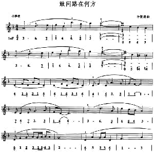 敢问路在何方 口风琴 线简谱混排版 许镜清