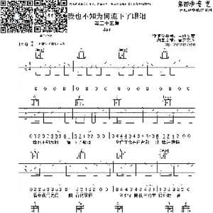 我也不知为何流下了眼泪_歌曲简谱