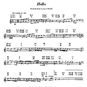 萨克斯谱 | Hello