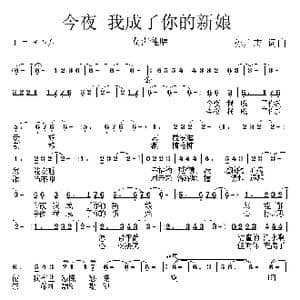 今夜 我成了你的新娘_歌曲简谱_词曲:孙广志 孙广志