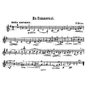 小提琴谱 | En sommernat.