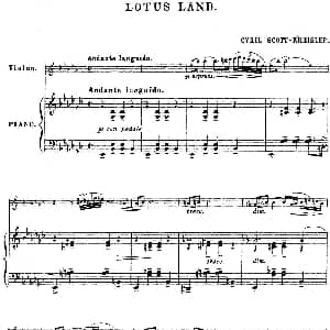 小提琴谱 | LOTUS LAND 莲花土地 小提琴 钢琴伴奏 斯科特 克莱斯勒